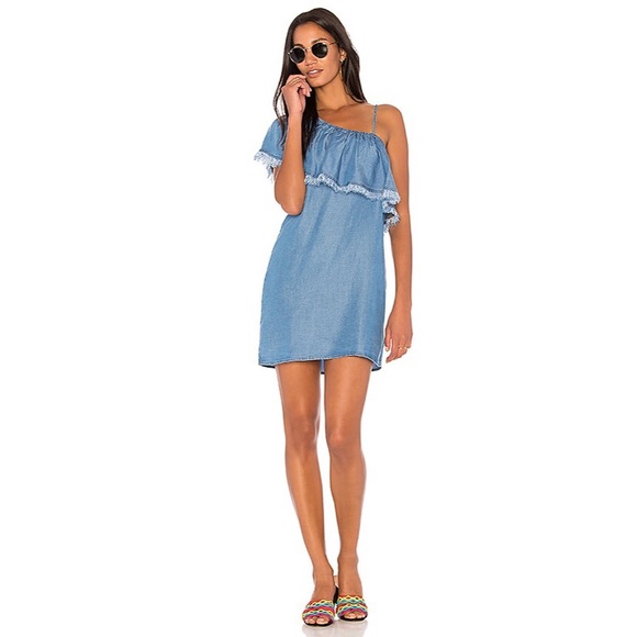 Splendid Dresses & Skirts - Splendid One Shoulder Chambray Dress